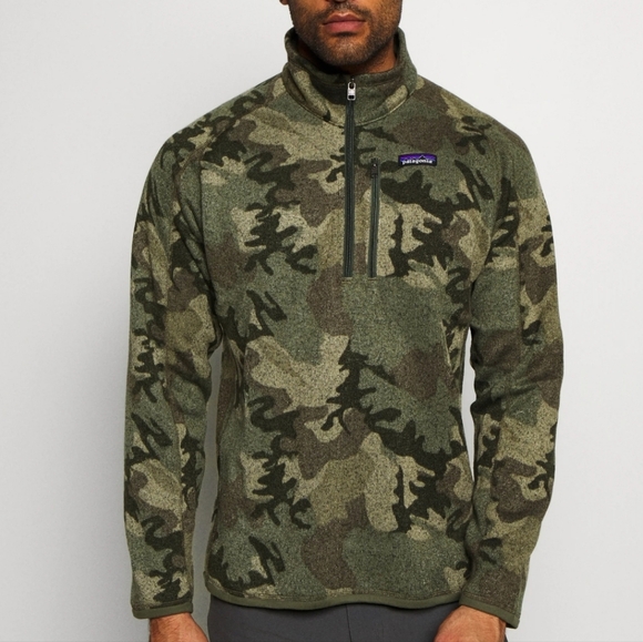 Patagonia Better Sweater Men's Large Green Camo Print